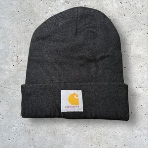 Carhartt Black Acrylic Knit Beanie Watch Hat OSFA One Size Fits All A18 BLK